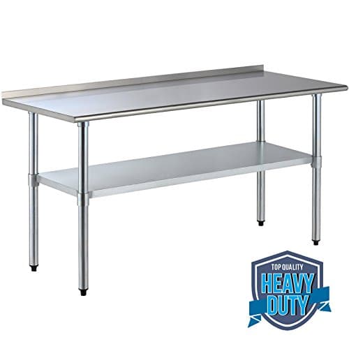 Hansentus Kitchen Restaurant Work Prep Table Stainless Steel 30" x 72" with Backsplash