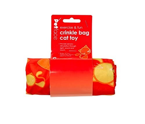 Petface (Catkins by Petface) Cat Crinkle Bag ,Orange