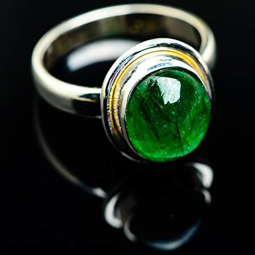 Ana Silver Co Emerald Ring Size 6.5 (925 Sterling Silver) - Handmade Jewelry, Bohemian, Vintage RING975328