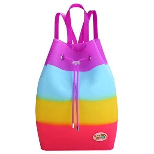 HAPPY RAINBOW - Scented Girls Backpack, Waterproof, Easy Clean, Multi-Coloured, Silicone, School Bag, Occasional Bag (Fruit Pastille)