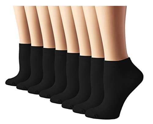Women's Athletic No Show Running Socks 8 Pack - Extended Size