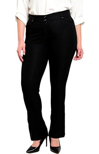 2LUV Plus Women's Straight Leg Dress Work Pants