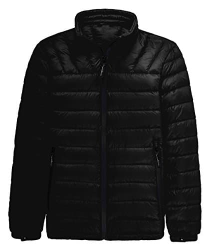 FADTOP Men's Packable Ultra Light Weight Stand Collar Down Puffer Jaket Coat