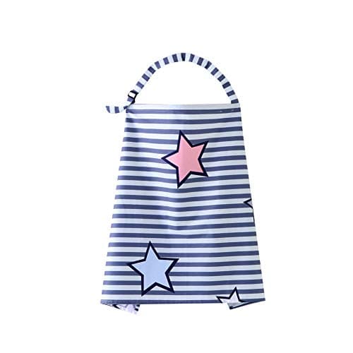 Nursing Cover with Adjustable Strap Nursing Blanket Burp Cloth for Breastfeeding Best Apron Cover Up for Breast Feeding Babies Free Size Stripe