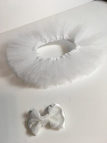 Hatchimals Clothes: Tutu and Bow set in White