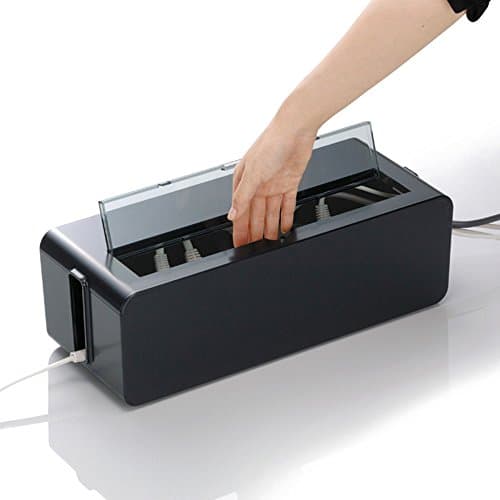 Chralter Cable Management Power Cable Box with Visible Window for Desk,TV,Computer,Power Strips, Surge Protector