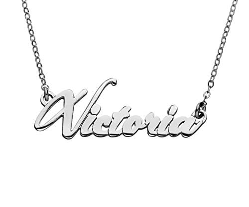 Custom Name Necklace Personalized Initial Necklaces in 925 Sterling Silver