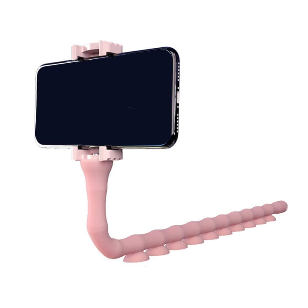 Macabolo Wall Desktop Phone Holder, Cute Caterpillar Lazy Bracket Mobile Phone Holder Worm Live Mount with Suction Cups Support