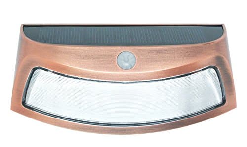 XHENRY Outdoor Solar Motion Sensor Light 8 LED IP44 Wireless Waterproof Security Light Wall Lamps For Step Stair, Patio, Garden, Path, Porch (Bronze)