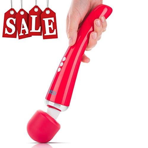 Cordless Magic Massager Wand with Storage Case Original by OOSHA | 8 Speeds & 20 Vibrator Patterns | Handheld Therapeutic Body Massage Tool | Powerful Vibration | USB Rechargeable