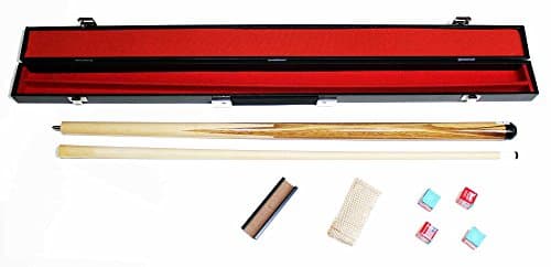Hawleys Professional 18 oz Pool Cue and Case Combo Kit with chalk, tip tool and shaft smoother