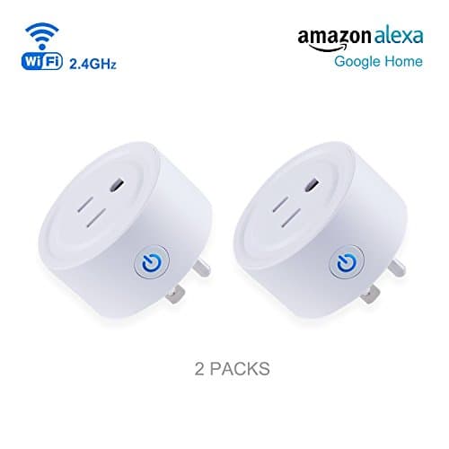 Wifi Smart Plug, Remote Outlet Timer Switches, Control your Devices from Anywhere, No Hub Design, Works with Alexa (2 Packs)