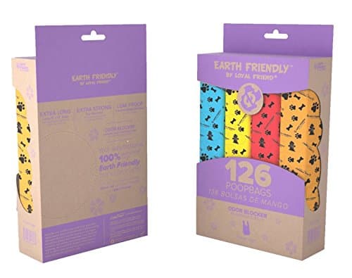 Earth Friendly Handled Poop Bags 126 Bags Multi-Colored Scented
