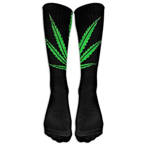 Green Weed Fresh Leaf Classics Stockings, Great Quality Knee High Tube Socks, Sports Long Socks For Men Women