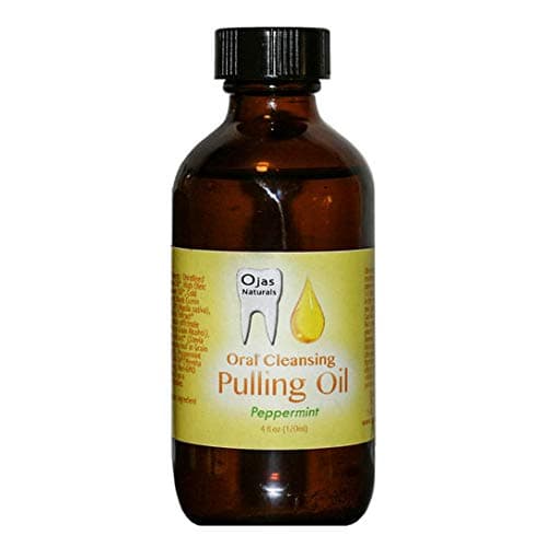 4 oz - Peppermint Oral Pulling Oil - Made with Sesame Oil, Black Seed Oil, Calendula - Lightly Sweetened w/Stevia - Sugar Free - Coconut Oil Free
