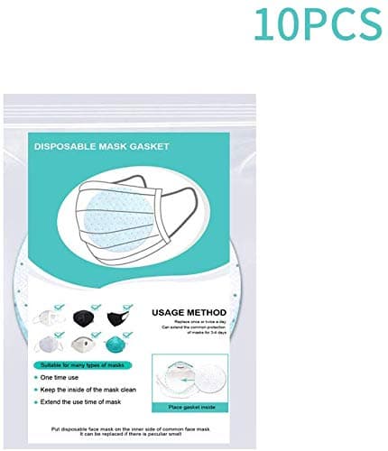 10 PCS PM2.5 Activated Carbon Filter Face Mask Filters, Disposable N95 Activated Carbon Filter Face Mask, 3 Layers Breathable PM2.5 Activated Carbon Filter Protective Filter Mouth Mask