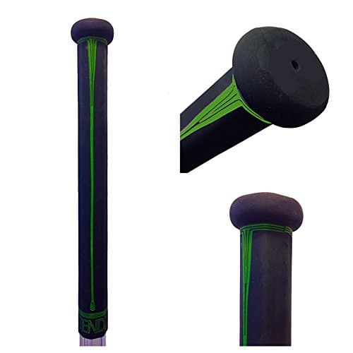 Buttendz Lacrosse Grip - Black Paradox Grip with Green Drip Line
