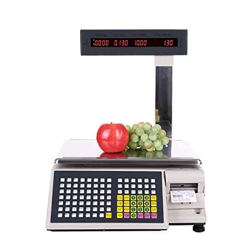 JUEJIDP English Barcode Scale Label Scale Barcode Scale Full English Barcode Scale Electronic Scale Electronic Scales