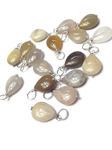 Large Smooth Jasper Teardrop Gemstone Bead and Sterling Silver Add A Dangle Charm Round Jump Ring