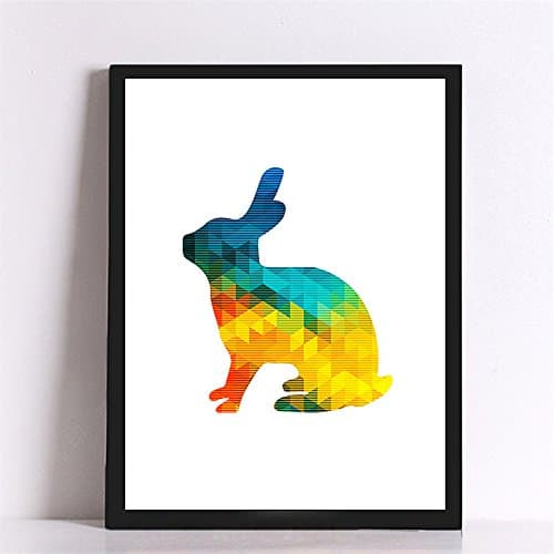 Thrain£¨TM£ Cotill Exclusive Design Geometric Rabbit Wall Pictures Canvas Painting Posters Art Printing Pictures For Home Decor No Frame