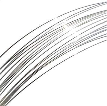 Sterling Silver Round Wire, Dead Soft, 18 Gauge, 5 Feet