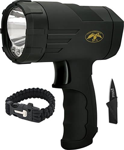 NEW Combo Pack Bright GSM Mevo 255 Duck Commander Tactical Ultimate Flashlight For Zombie Apocalypse Camping Power Outage Survival Kit W/ Free Paracord Bracelet & Credit Card Knife Survival Life