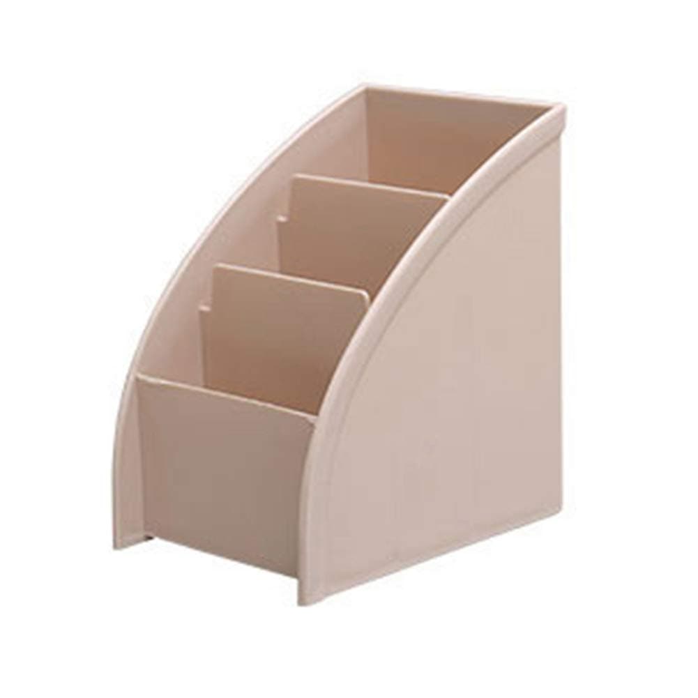 Kpop Space Wonderful 1Pc Trapezoid Desk Decor Remote Control Holder Storage Box Multi-Layer Mobile Phone Sundries Shelf Racks Tidy Organizer(Khaki)