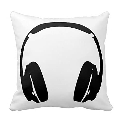 Hip Hop Headphones Decor Throw Pillow Case