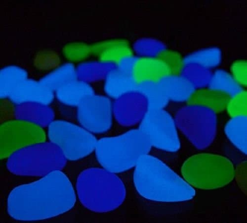 New 20 Pcs multi color Glow in the dark stones pebbles Rock for FISH TANK AQUARIUM set v18