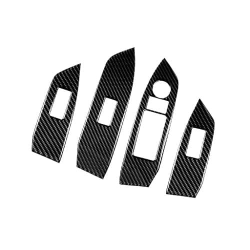 Ancher Carbon Fiber Inner Window Switch Panel Cover Trim for Mazda CX-5 CX5 2017 2018