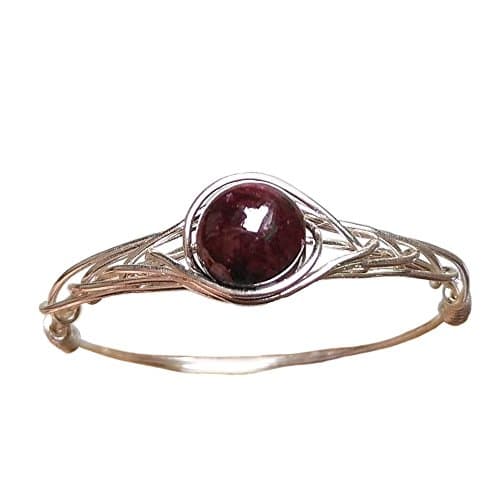 6# (5#-12# Available) Natural Garnet Stone 925 Sterling Silver String Winding Gemstone Handmade Elegant Ring Original By GRB ROY