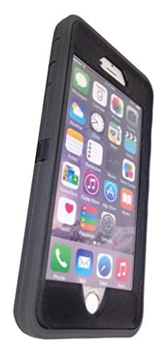 iphone 6 case, Lucky On iPhone 6 / 6s 4.7in Durable Dual Layer Protective Hybrid Armor Heavy Duty Shockproof Shell Case - built-in Transparent Screen Protector - DeepGrey & Black