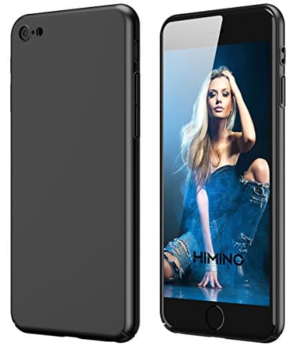 iPhone 6 Plus Case, Himino Ultra Slim Fit Soft PC Hard Cover Full Protective Anti-Scratch Resistant Case for iPhone 6/6S Plus (Space Black)