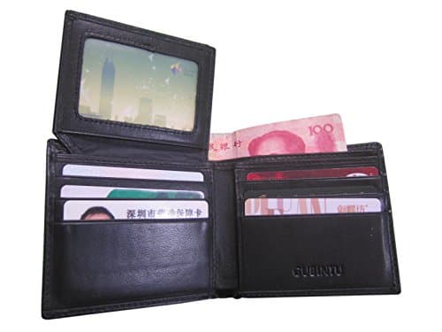 Clairty RFID Blocking Leather Wallet for Men - Excellent Credit Card Protector - Stop Electronic Pick Pocketing RFID Blocking Wallet (black)