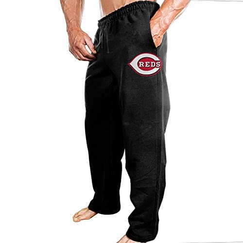 Kula Cincinnati Logo Red Men Workout Pants Black XL