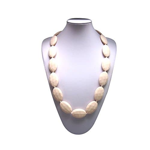 IntiPal Silicone Teething Necklace - BPA Free Chew Beads - Breastfeeding Teether Necklace for Nursing Moms