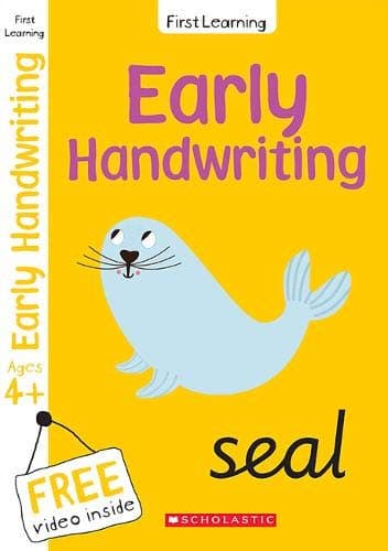Writing workbook for Ages 3-5 (Book 2): This preschool activity book introduces cursive writing and includes a free video and rewards certificate (Scholastic First Learning): 1