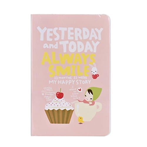 Kingfansion Cute Diary Notebook Red Hat Girl Agenda Weekly Planner Notebook (Pink)