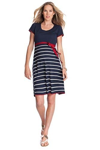 Seraphine Hillary Knitted Nautical Maternity Dress
