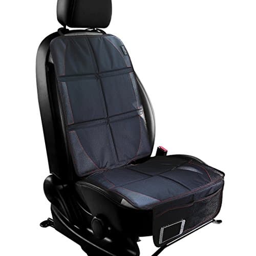 MatPro Car Seat Protector - Auto Seat Covers Shield Upholstery from Crumbs, Spills and Damage - Adjustable Straps Fit Car, Van or Truck Seats - Features Convenient Storage Pockets and Super-Grip Vinyl