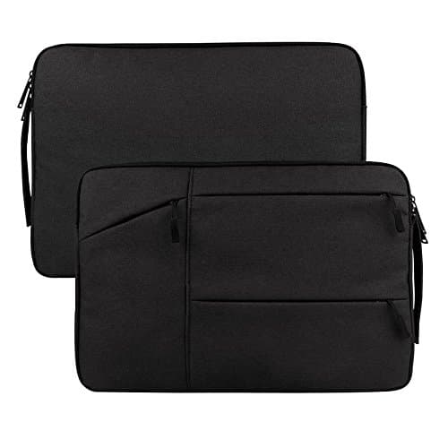 Laptop Sleeve 11.6 Inch, Portable Handle Waterproof Protective Fabric Chromebook Case for 11"-11.6" Notebook Macbook HP Lenovo Acer Dell Asus Surface Pro Samsung Computer Bag - Black