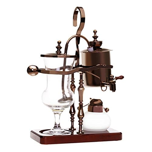 HOME UK- Adjustable Temperature Household Coffee Pot Siphon Coffee Machine (can Be Equipped With Grinder Itself) ( Color : Rose Gold )