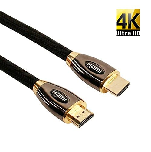 HDMI Cable 6.6ft - High Speed HDMI 2.0 (4K) Cable 18Gbps 28AWG Braided Cord - Supports UHD 4K 2160p HD 1080p, Ethernet 3D HD and Audio Return - for PC, Xbox360, PS3 PS4, TV and More