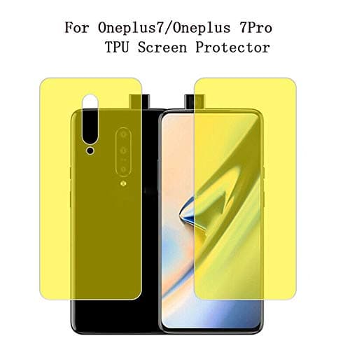 Distinct® HD Clear Full Coverage Front & Back TPU Screen Protector Compatible with OnePlus 7