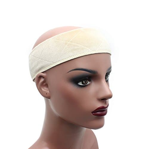 Headband Velcro Wig Grip Adjustable Elastic Comfort Adjustable Wig Band Beige