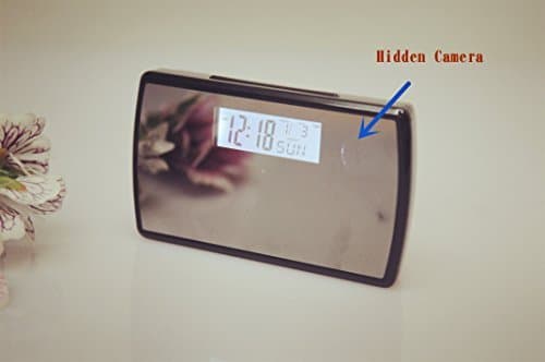 iMeMine Alarm Clock with Motion Detection Hidden Spy Camera & Remote, Spy Camera Clock IR Remote Video Recorder, Home Security, Child Security Audio Surveillance by iMeMine