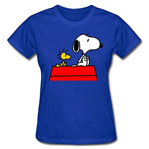 XBILLY Peanuts Snoopy Women's Short-sleeve T Shirts medium blue XL