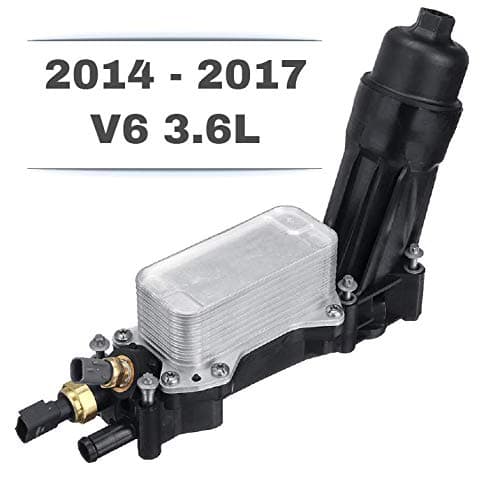 Engine Oil Cooler/Filter Housing Assembly | V6 3.6L 3.2L | 68105583AF for 2014-2017 Dodge Chrysler Jeep RAM | Housing, Filter, Gaskets, Sensors, Bypass Valve & Spring