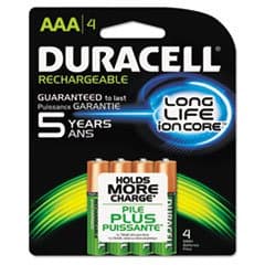 * Rechargeable NiMH Batteries with Duralock Power Preserve Technology, AAA, 4/Pk *
