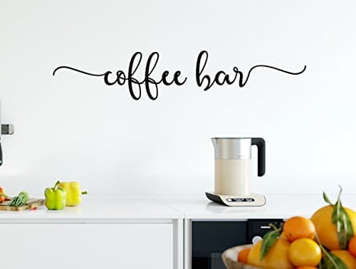 Coffee Bar Vinyl Wall Decal, Kitchen Wall Decal, Dinning Breakfast Vinyl Wall Art Decal
